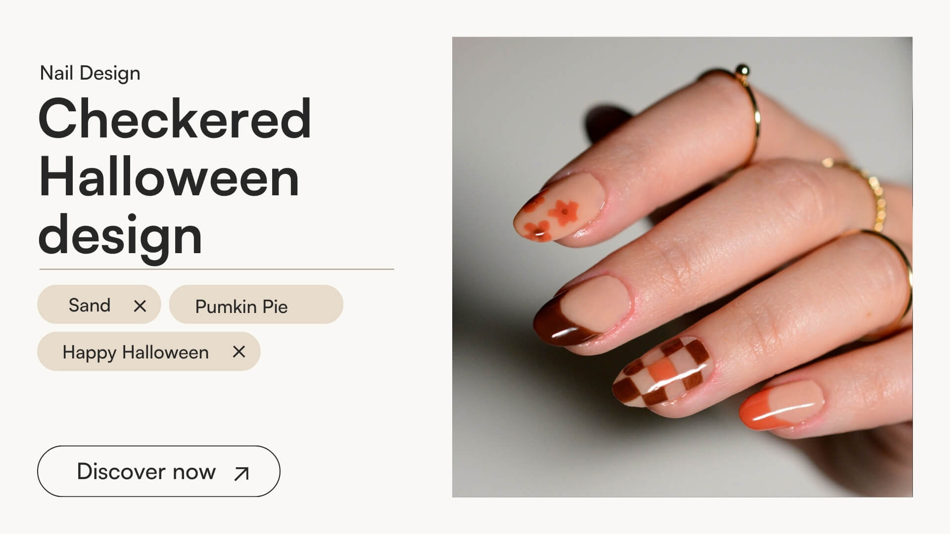 Checkered Halloween Design - Doonails US