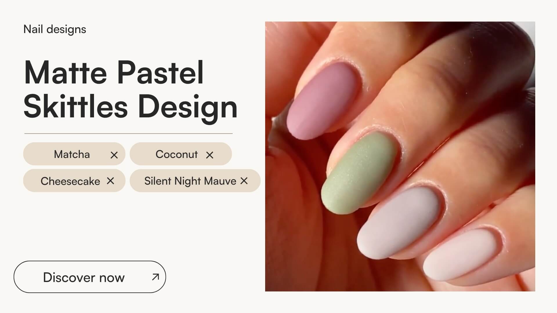 Matte Pastel Skittles Design - Doonails US