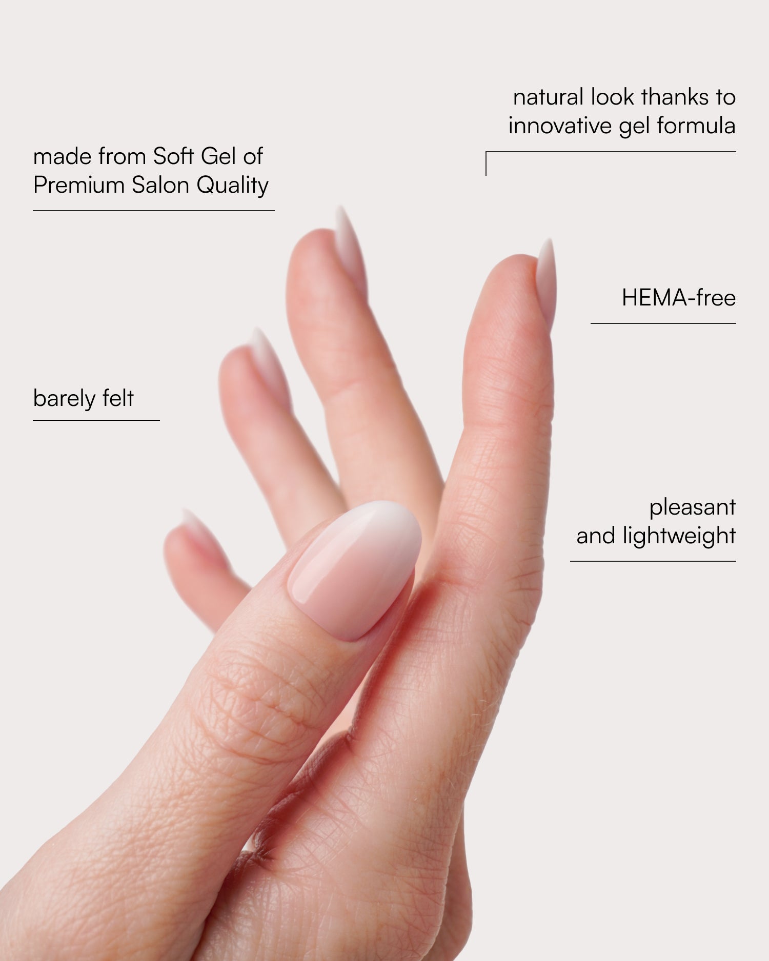 Babyboomer Short Round Soft Gel Press Ons