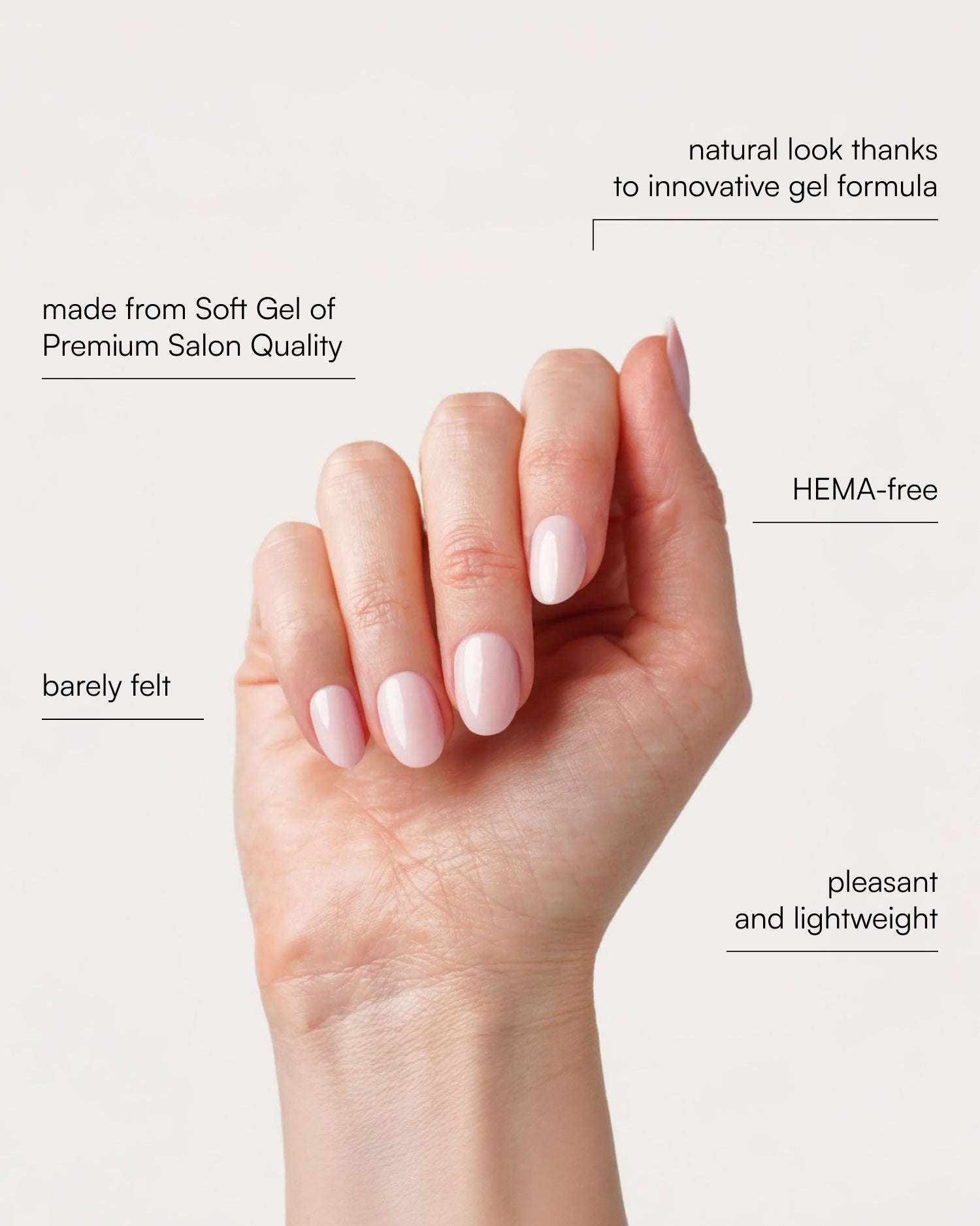 Ballerina Short Round Soft Gel Press Ons