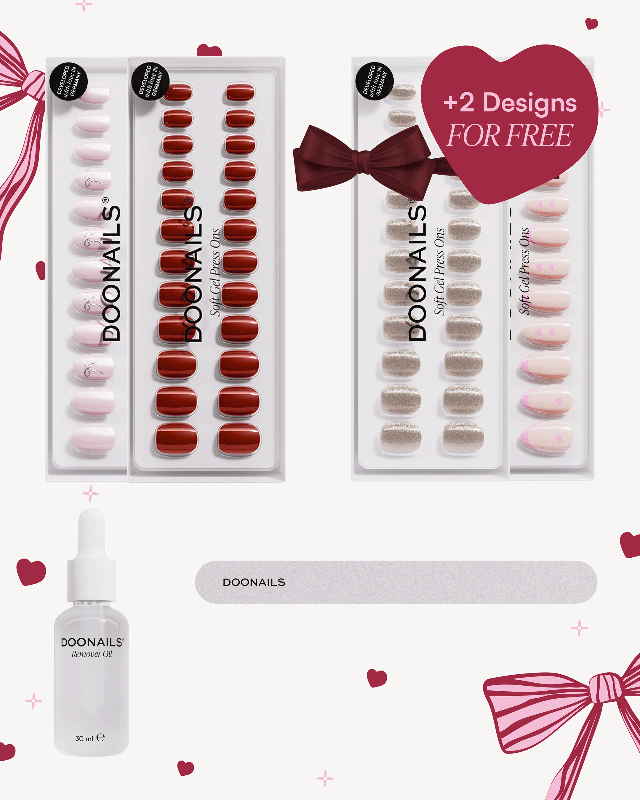Valentine's Starter Set – Soft Gel Press Ons