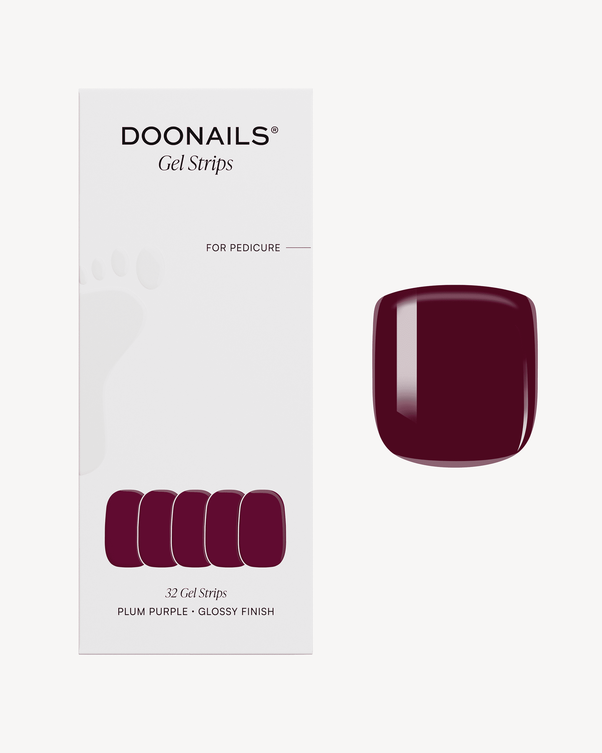 Plum Purple Pedicure Gel Strips