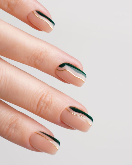 Gold Green Slate Swirl