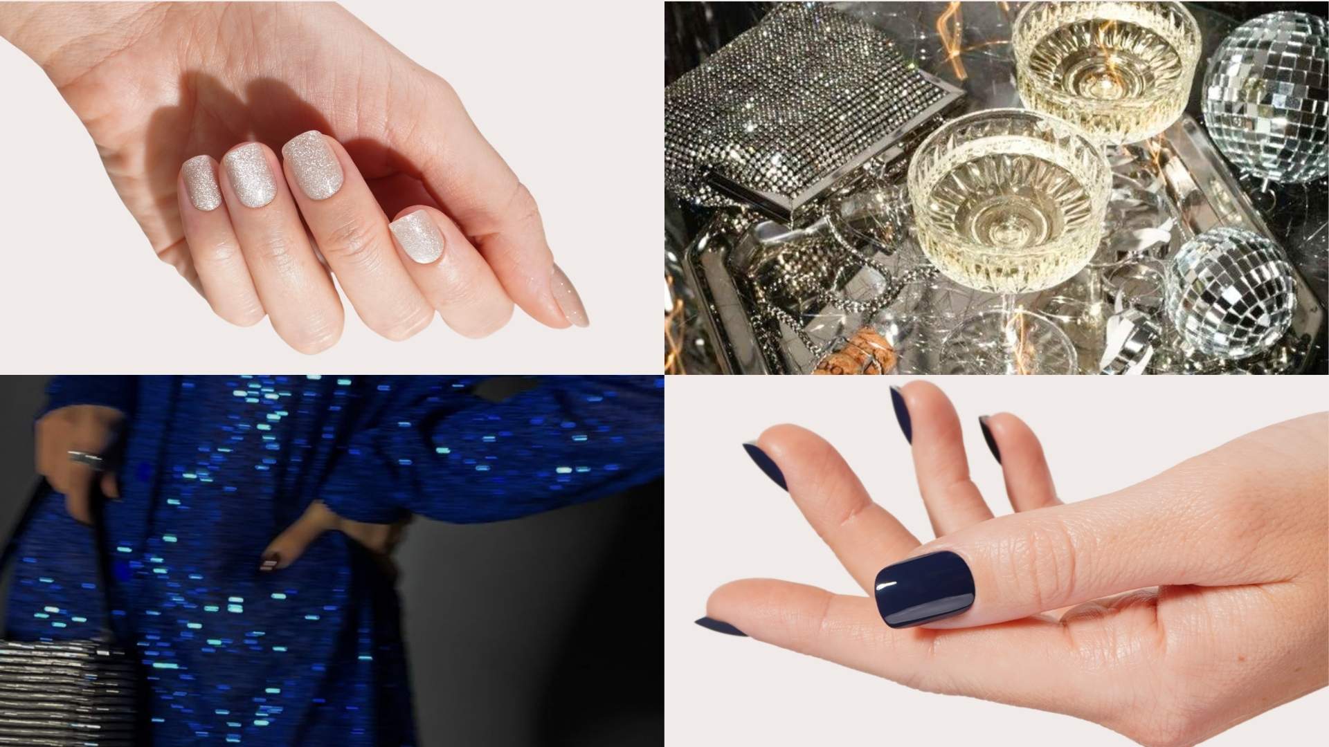 New Year’s Eve Nails: Four Moods for Ringing in the New Year