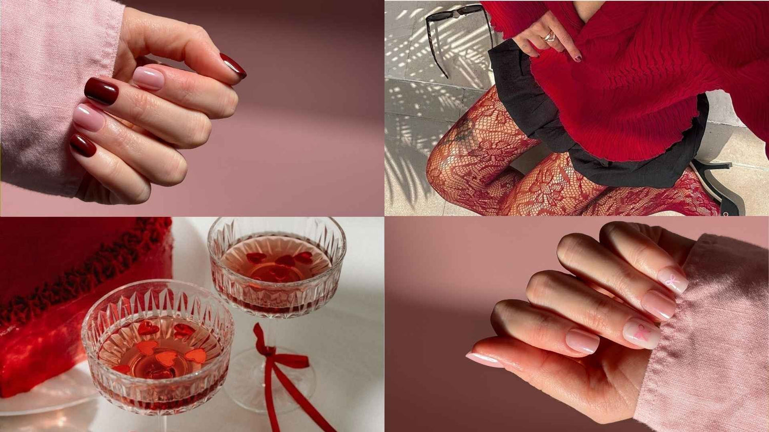 Valentine’s Day Nails: Romantic Mix & Match Designs