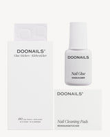 1x Brush-On Nail Glue & 1x Adhesive Nail Tabs & 1x Cleaning Pads