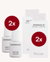 2x Brush-On Nail Glue & 2x Adhesive Nail Tabs