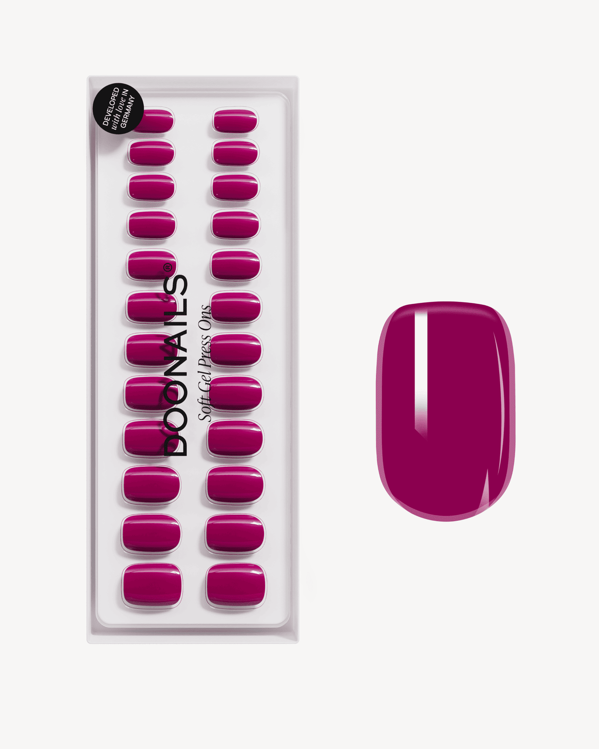 Acai Berry Short Square Soft Gel Press Ons - US Doonails