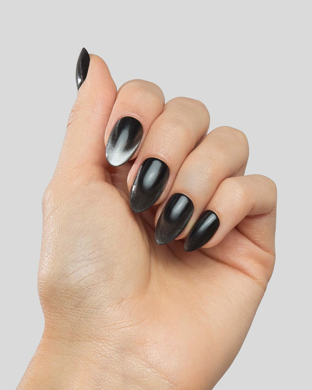Limited Edition Black Cat Eye Short Almond Soft Gel Press Ons