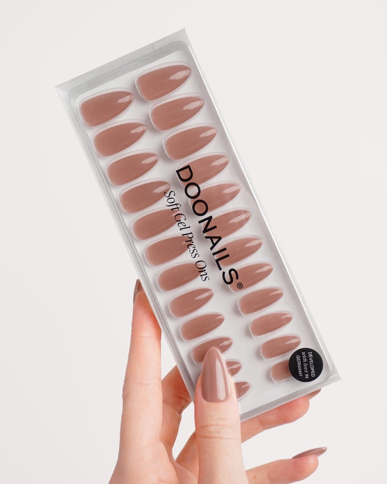 Espresso Medium Almond Soft Gel Press Ons