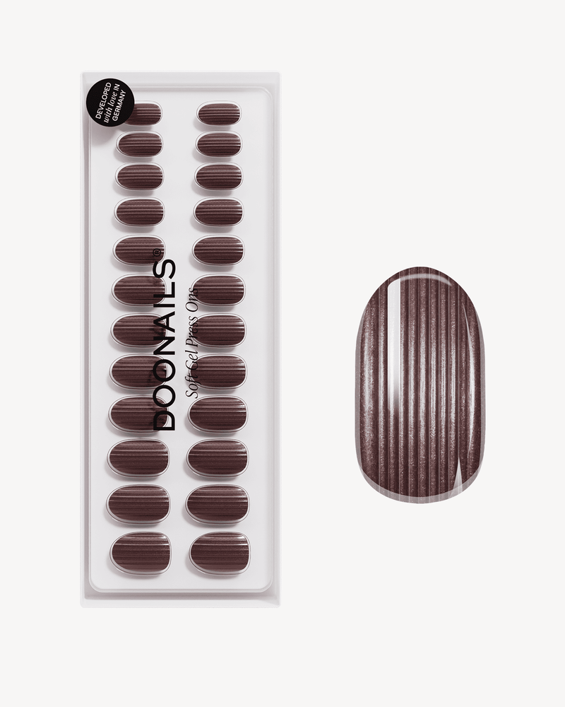 Espresso Martini Medium Round Soft Gel Press Ons