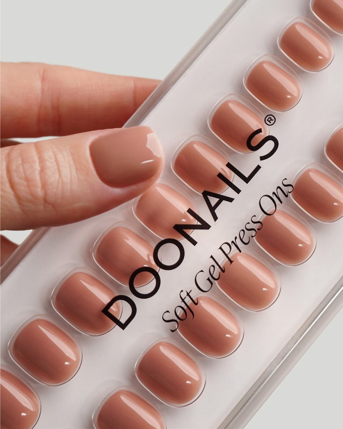 Espresso Ultra Short Square Soft Gel Press Ons