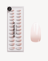 Glazed Babyboomer Short Almond Soft Gel Press Ons