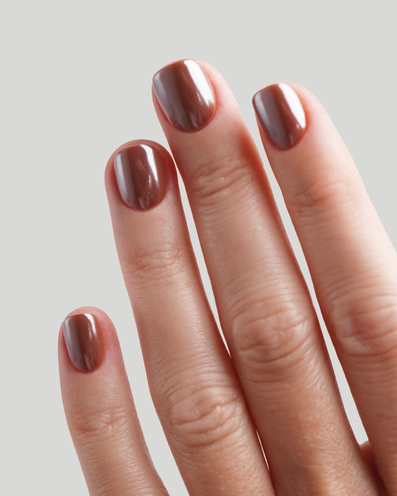 Glazed Chocolate Ultra Short Square Soft Gel Press Ons