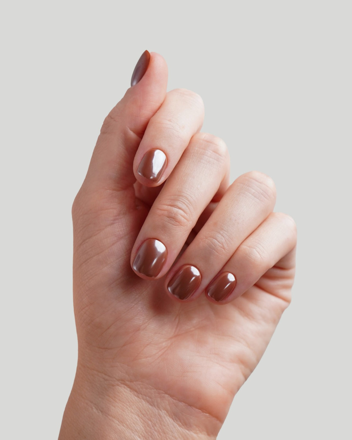 Glazed Chocolate Ultra Short Square Soft Gel Press Ons
