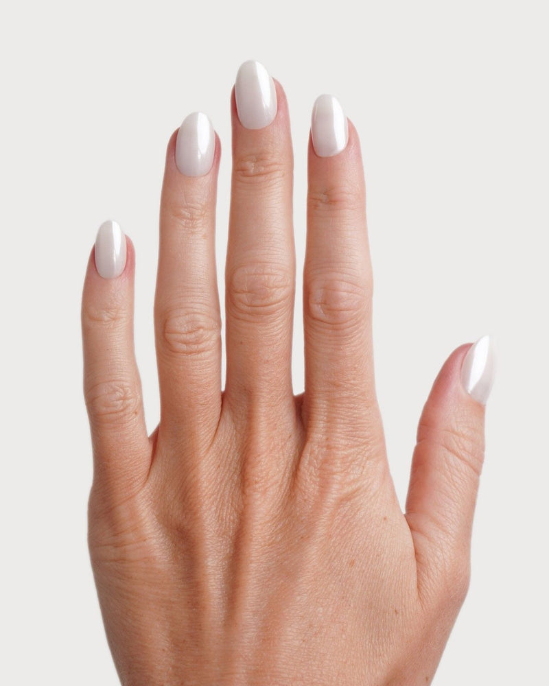 Limited Edition Glazed Pearl Short Round Soft Gel Press Ons