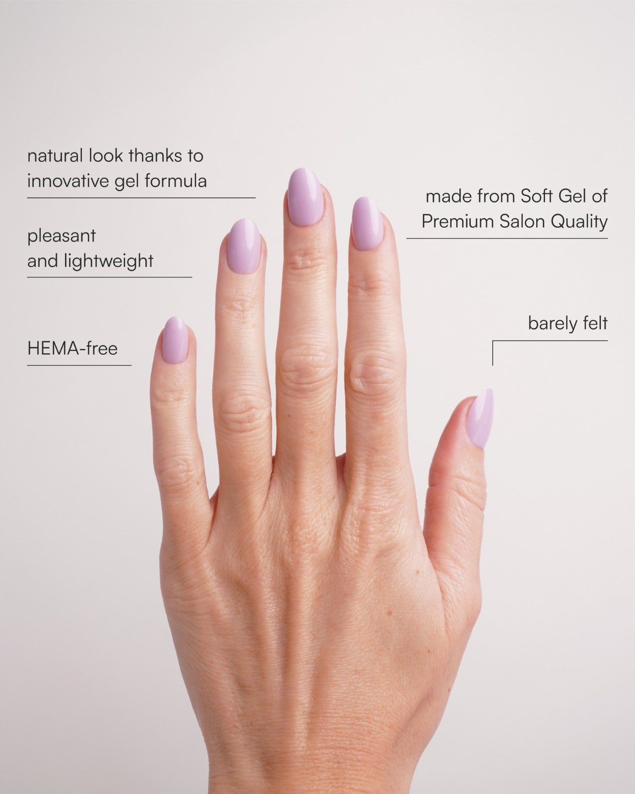 Lavender Mist Short Round Soft Gel Press Ons