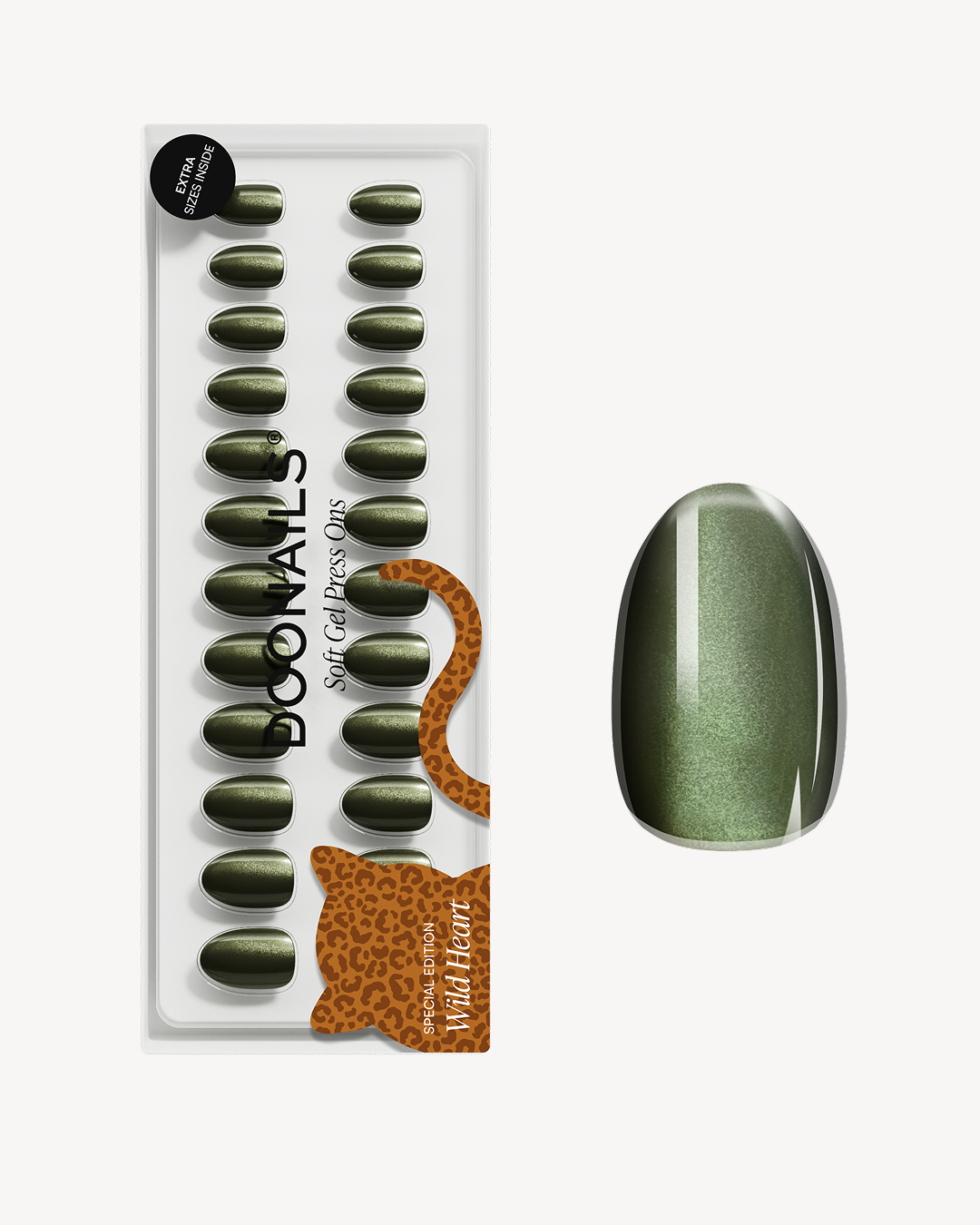 Olive You Short Round Soft Gel Press Ons