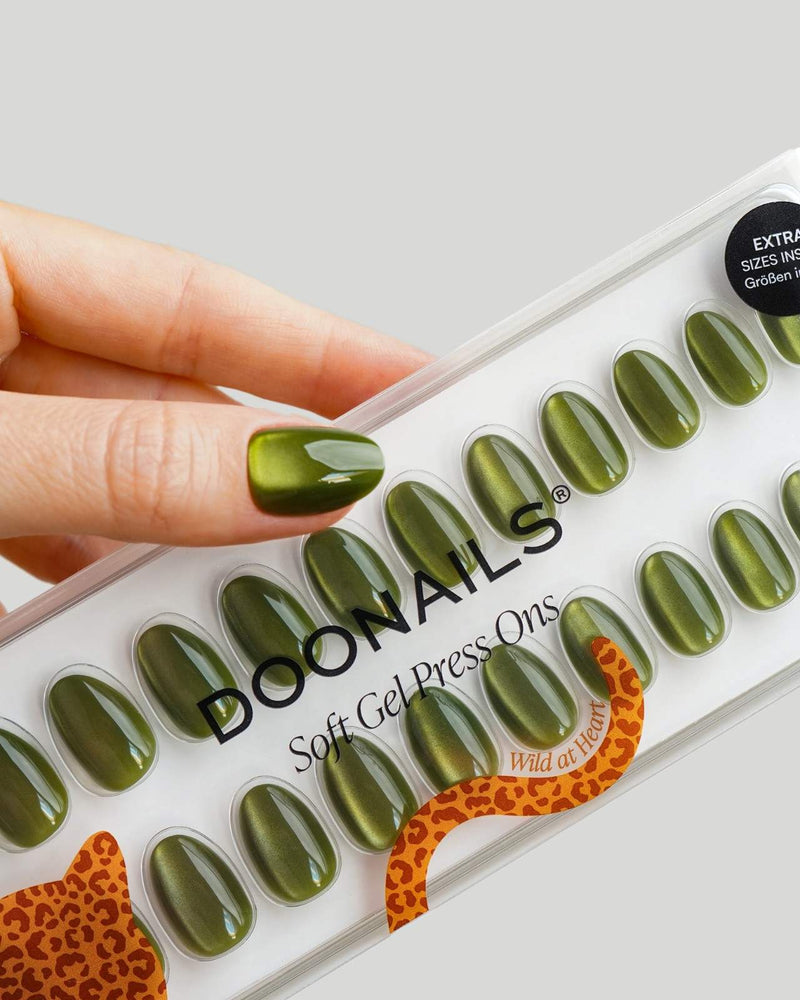 Olive You Short Round Soft Gel Press Ons