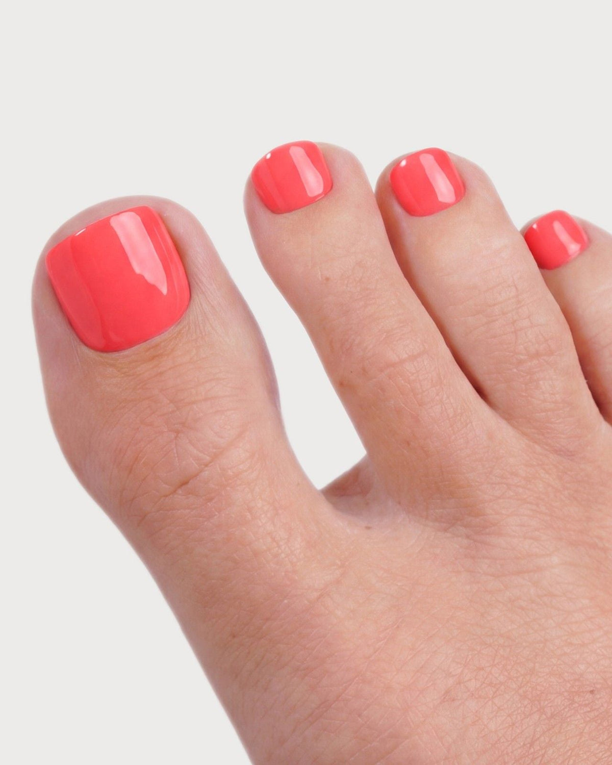 Sunset Coral Short Square Mani & Pedi Set