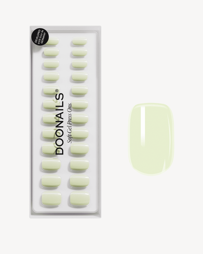 Pistachio Short Square Soft Gel Press Ons