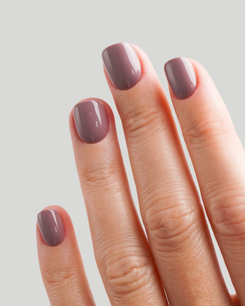 Silent Night Mauve Ultra Short Square Soft Gel Press Ons