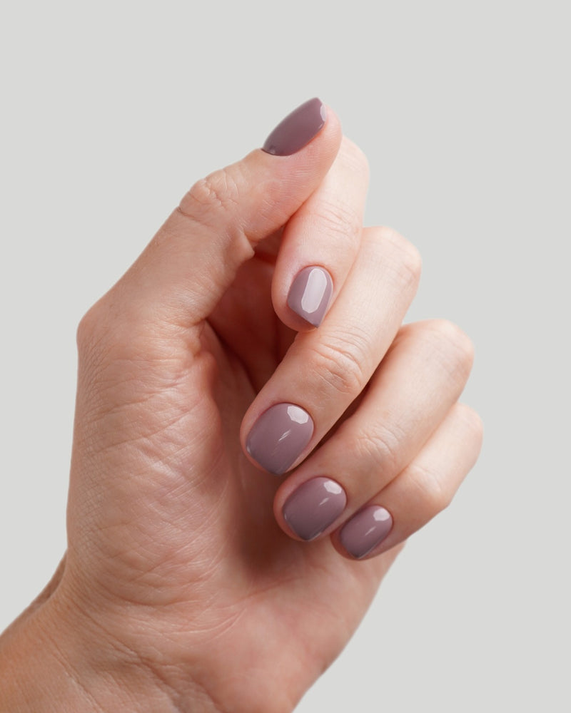 Silent Night Mauve Ultra Short Square Soft Gel Press Ons