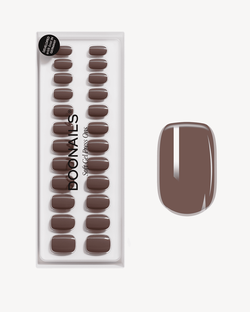 Truffle Short Square Soft Gel Press Ons