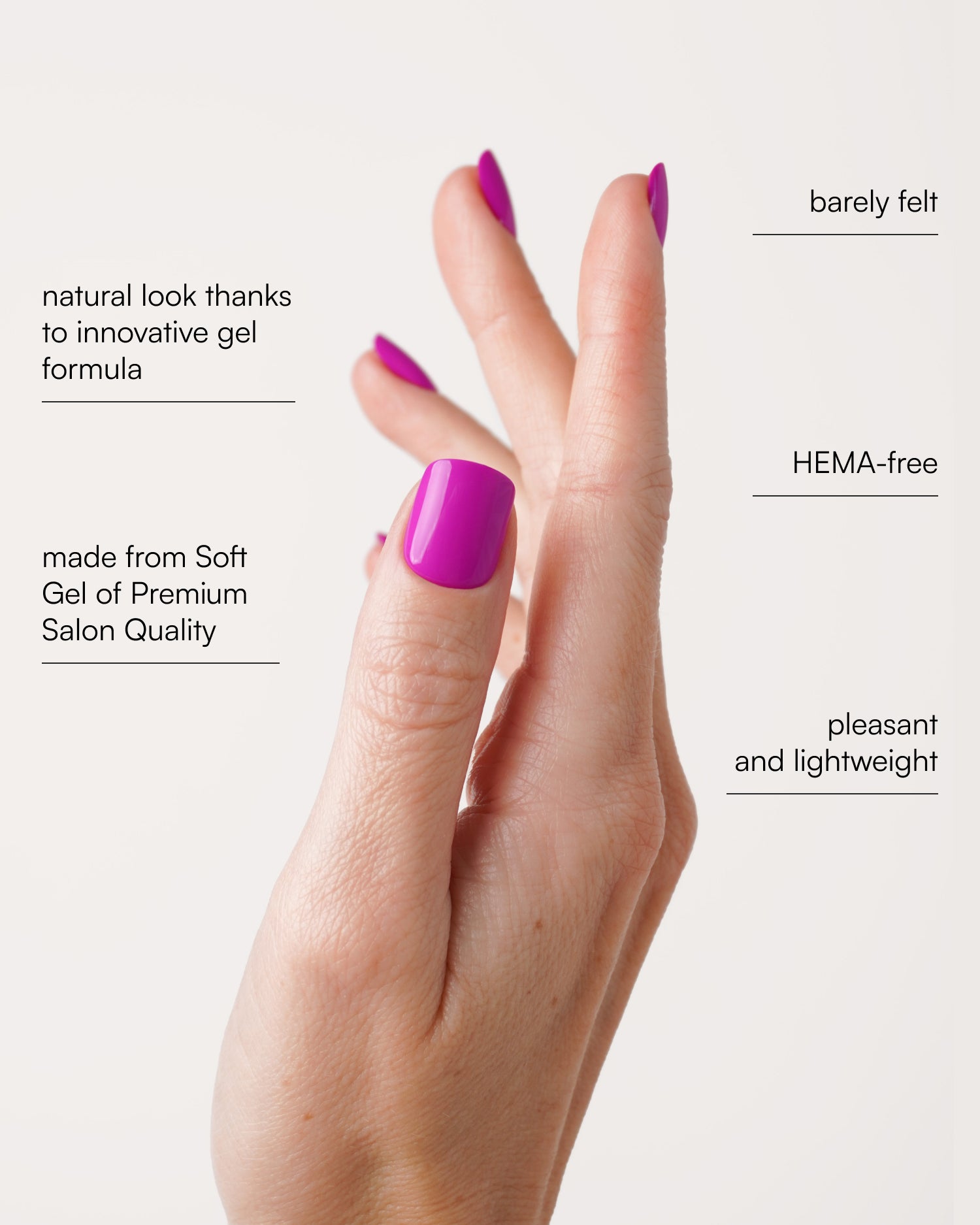 Dragonfruit Extra Short Square Soft Gel Press Ons