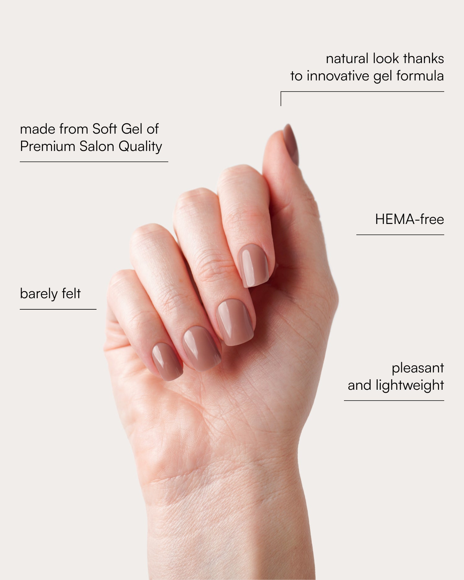 Espresso Extra Short Square Soft Gel Press Ons