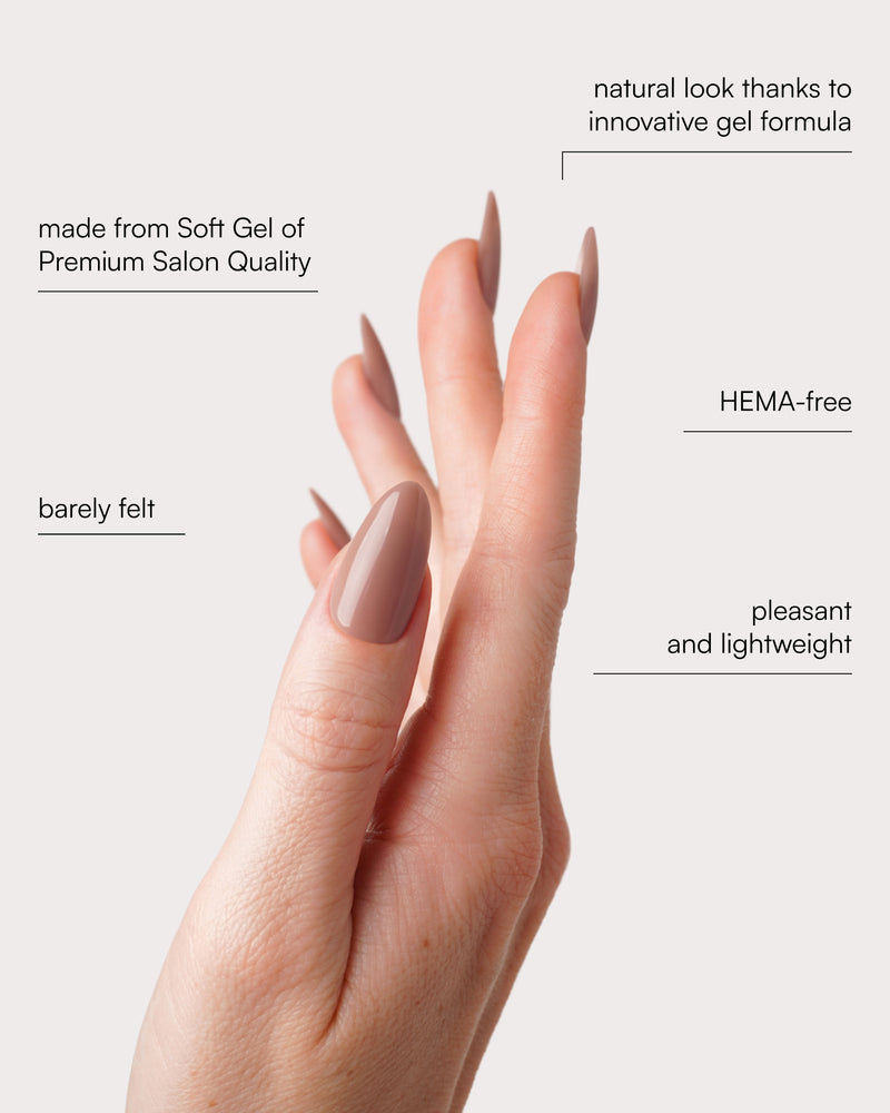 Espresso Medium Almond Soft Gel Press Ons