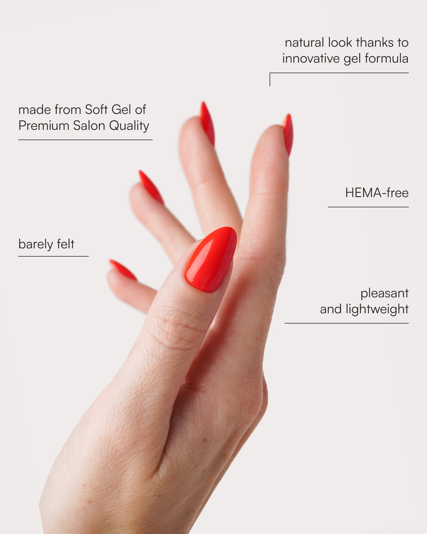 On Fire Short Almond Soft Gel Press Ons