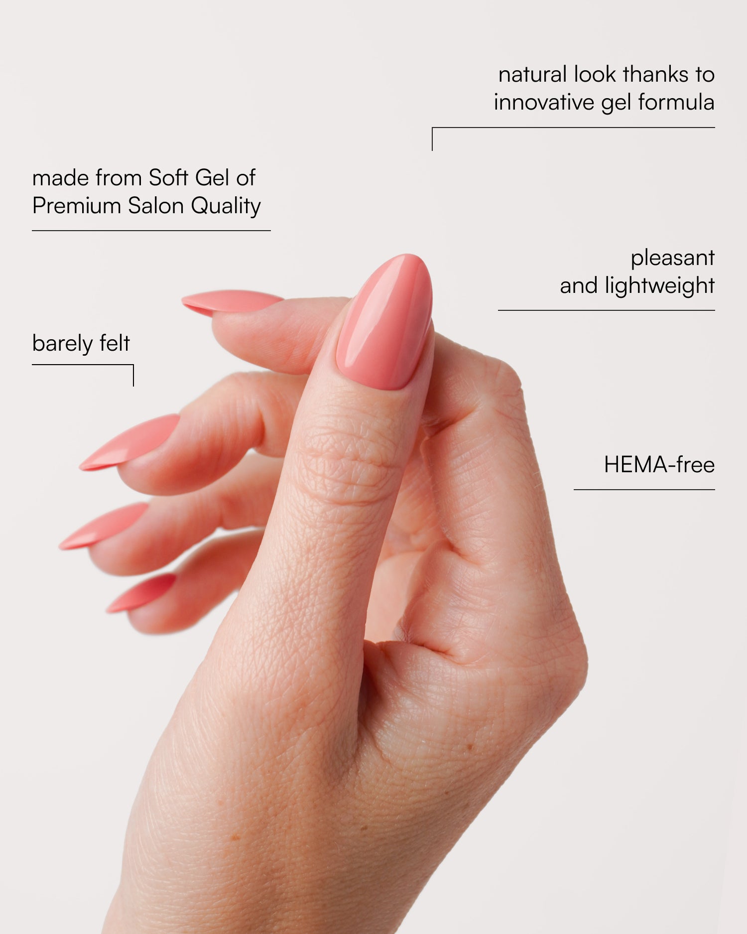 Peach Please Short Almond Soft Gel Press Ons