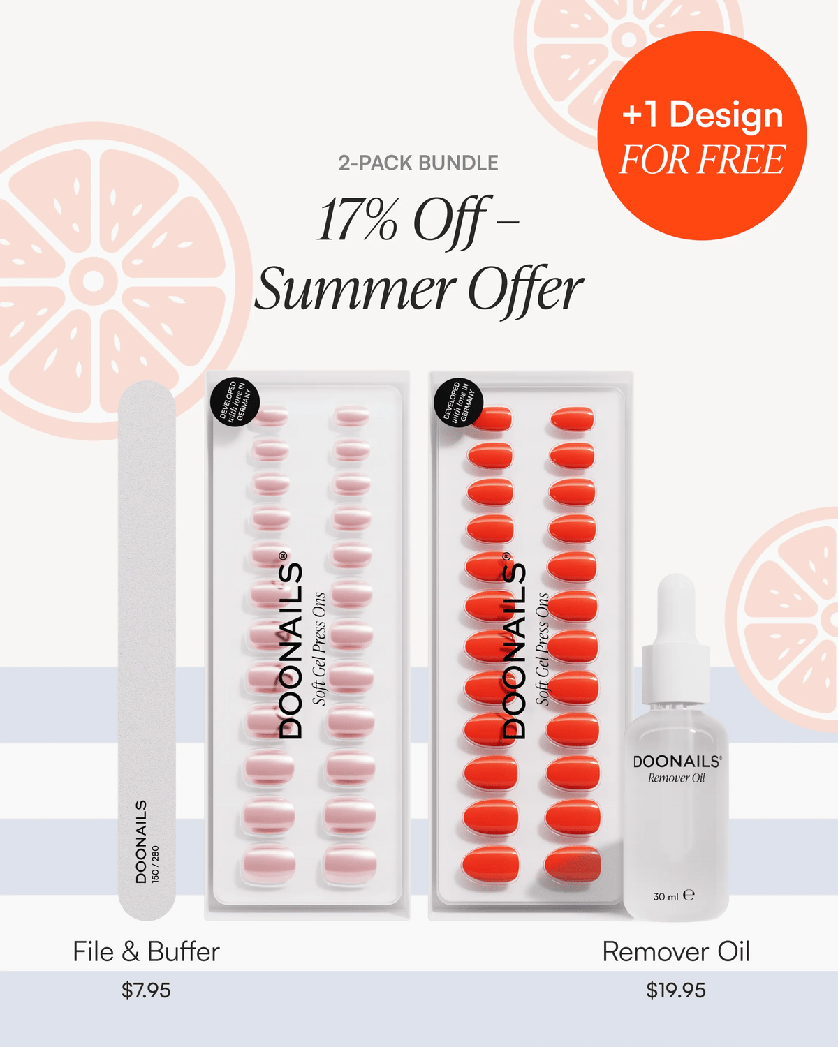 Summer Welcome Set – Soft Gel Press Ons