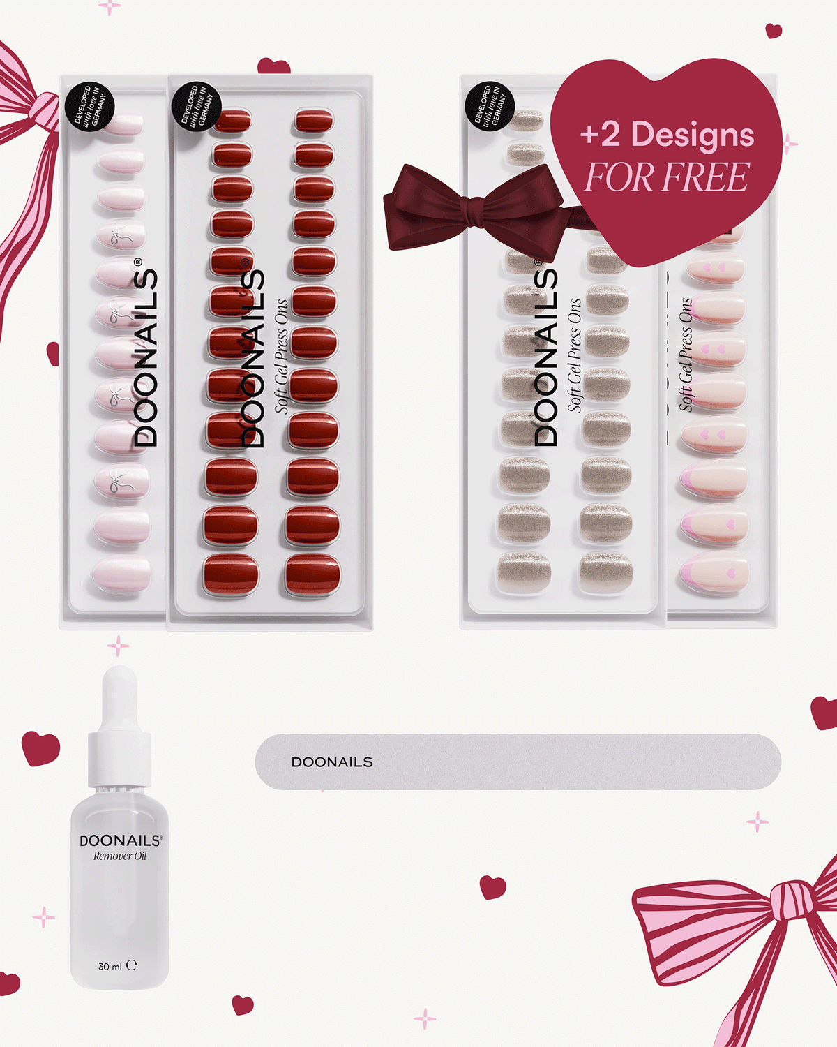 Valentine's Starter Set – Soft Gel Press Ons