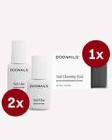 2x Brush-On Nail Glue & 1x Cleaning Pads