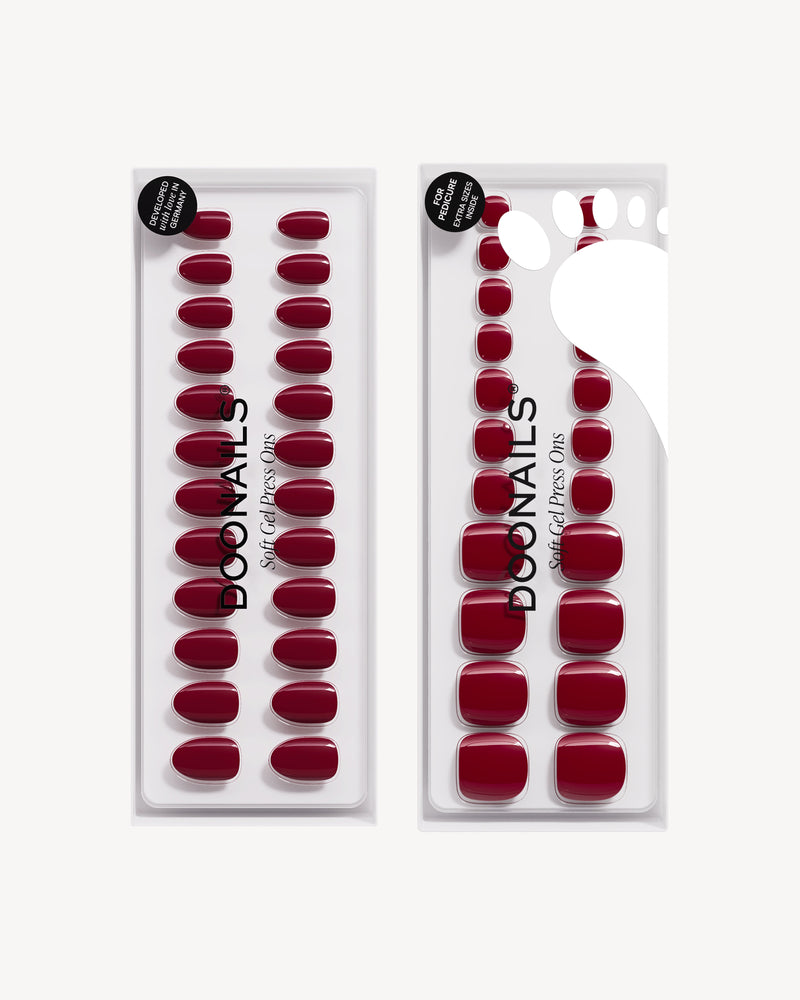 Love Paris Short Round Mani & Pedi Set - Soft Gel Press Ons