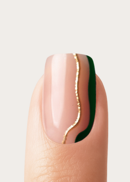 Gold Green Slate Swirl 