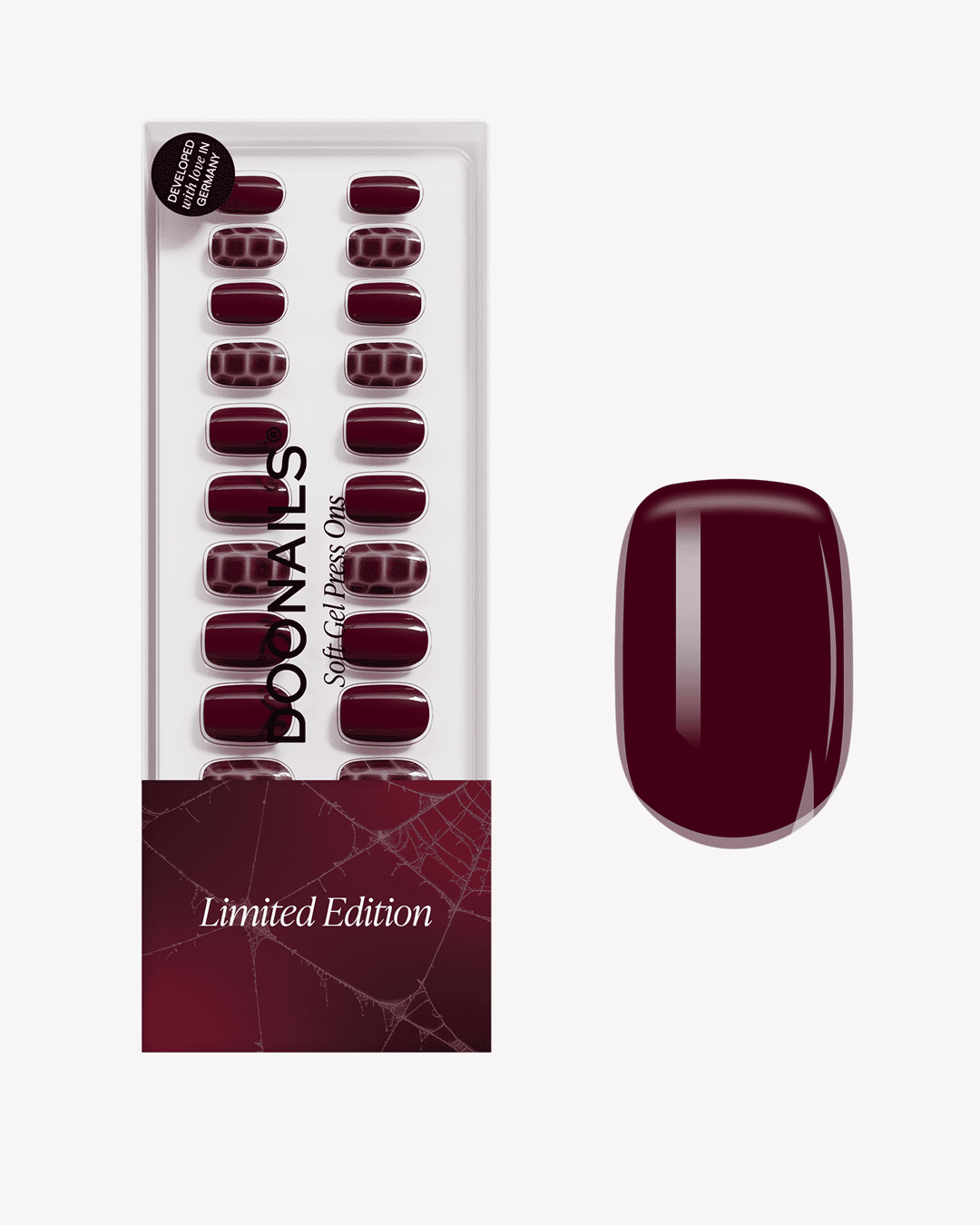 Limited Edition Venomous Plum Short Square Soft Gel Press Ons