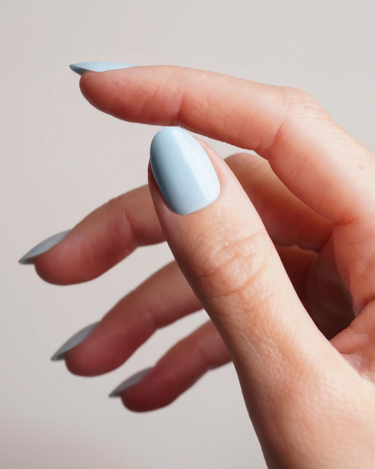 Baby Blue Short Round Soft Gel Press Ons - Doonails US