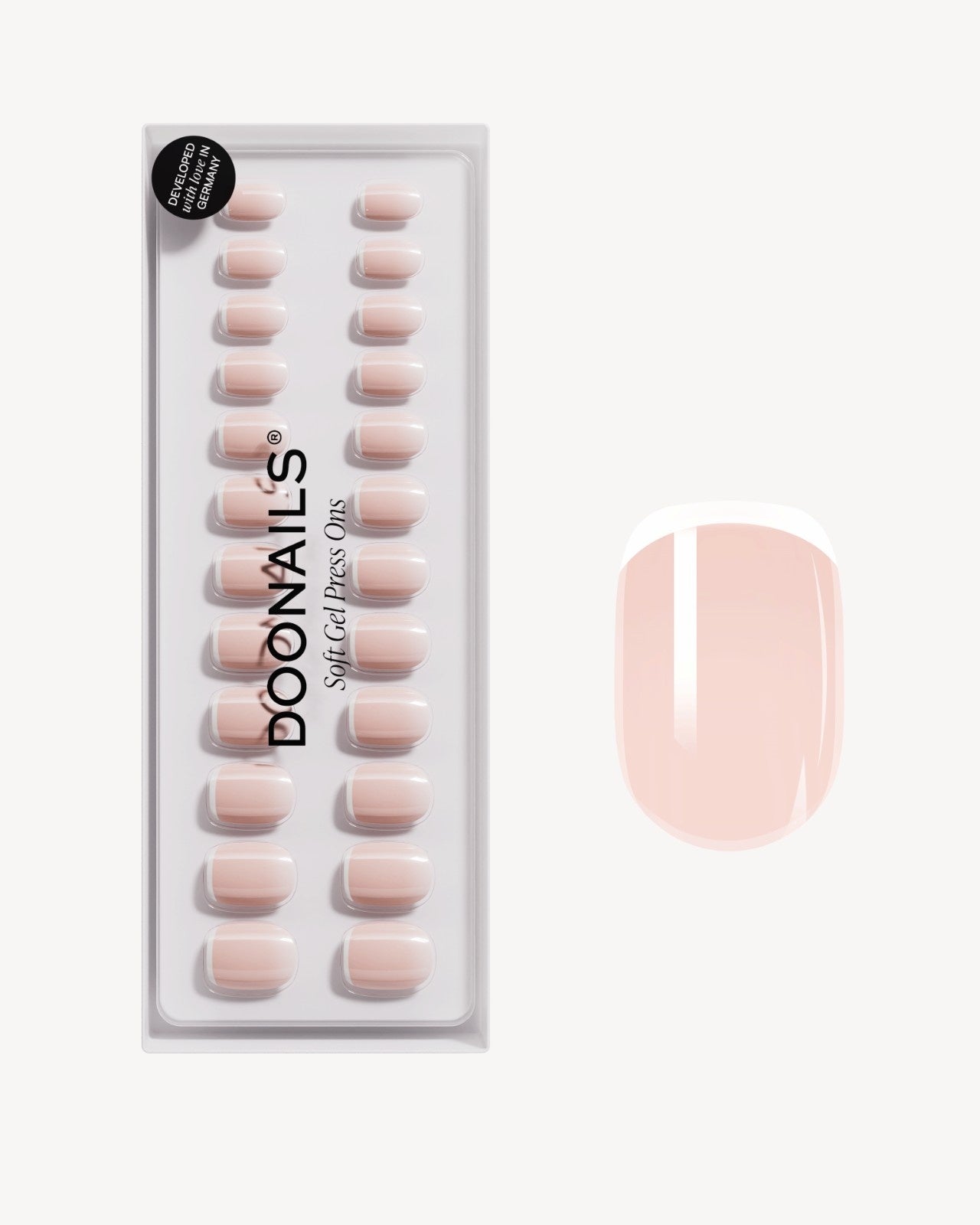 Classic French Extra Short Square Soft Gel Press Ons - Doonails US