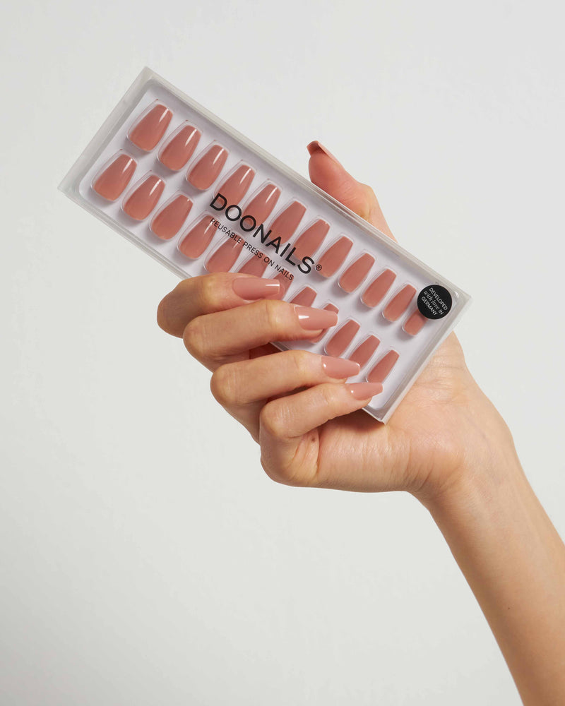 Espresso Short Coffin Soft Gel Press Ons - Doonails US