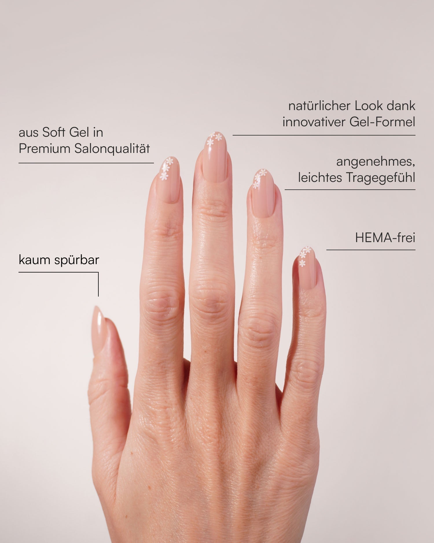 Flower Power Medium Round Soft Gel Press Ons - Doonails US