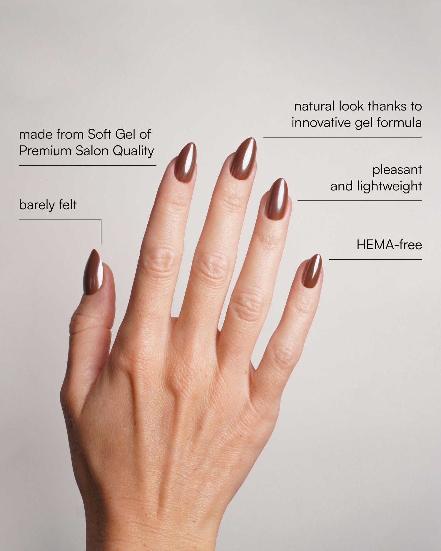 Glazed Chocolate Short Almond Soft Gel Press Ons - Doonails US