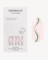 Gold Green Swirl Gel Strips - Doonails US