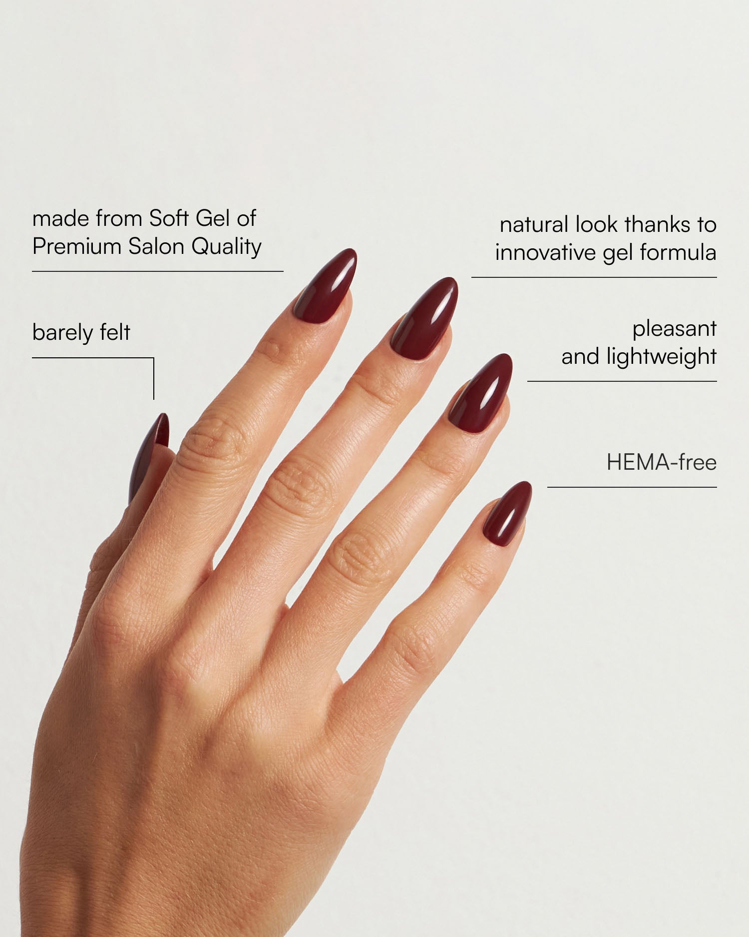 Love Paris Medium Almond Soft Gel Press Ons - Doonails US