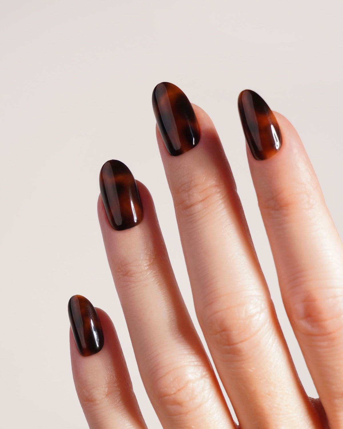 Mosaic Amber Medium Round Soft Gel Press Ons - Doonails US