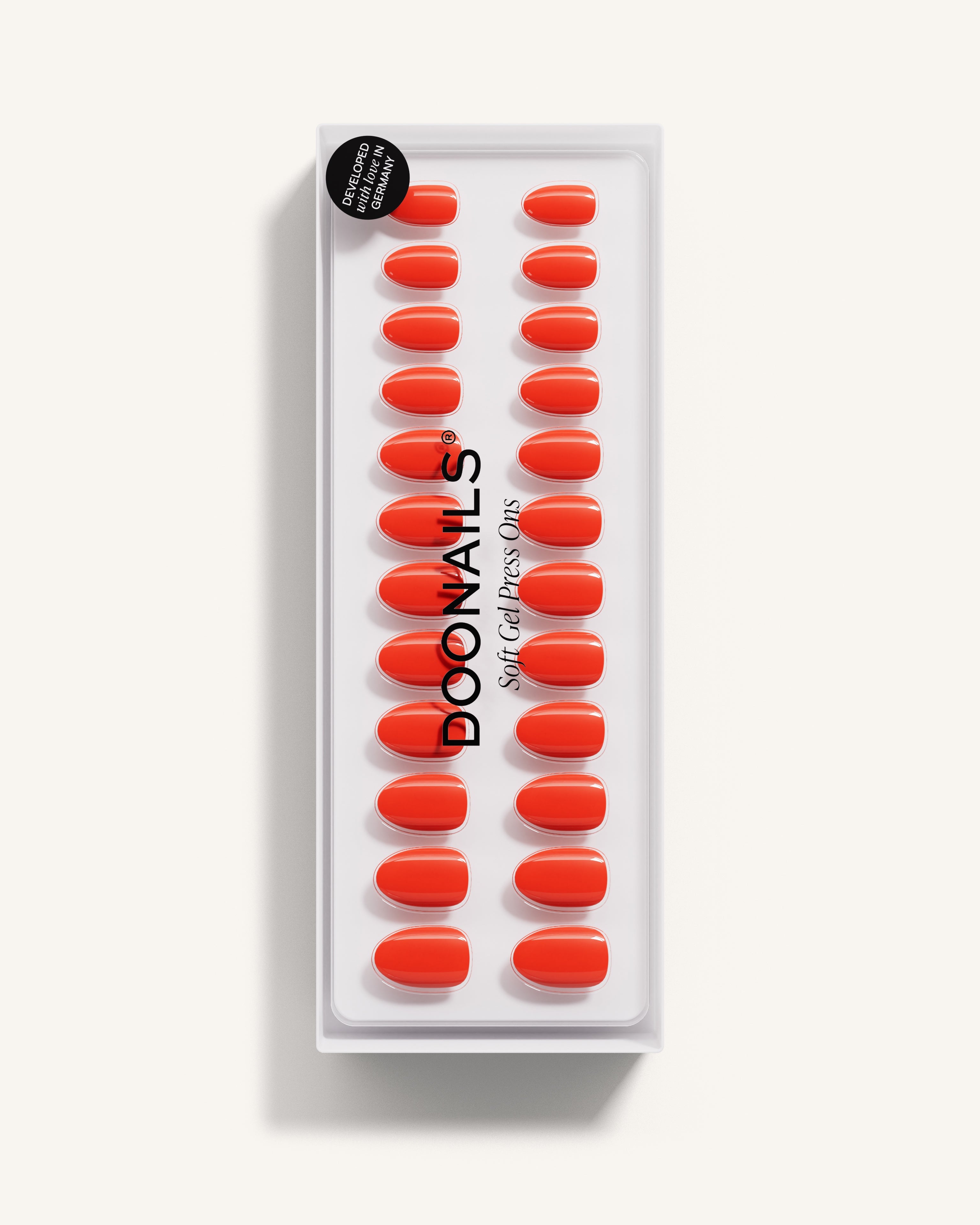 On Fire Short Round Soft Gel Press Ons - Doonails US