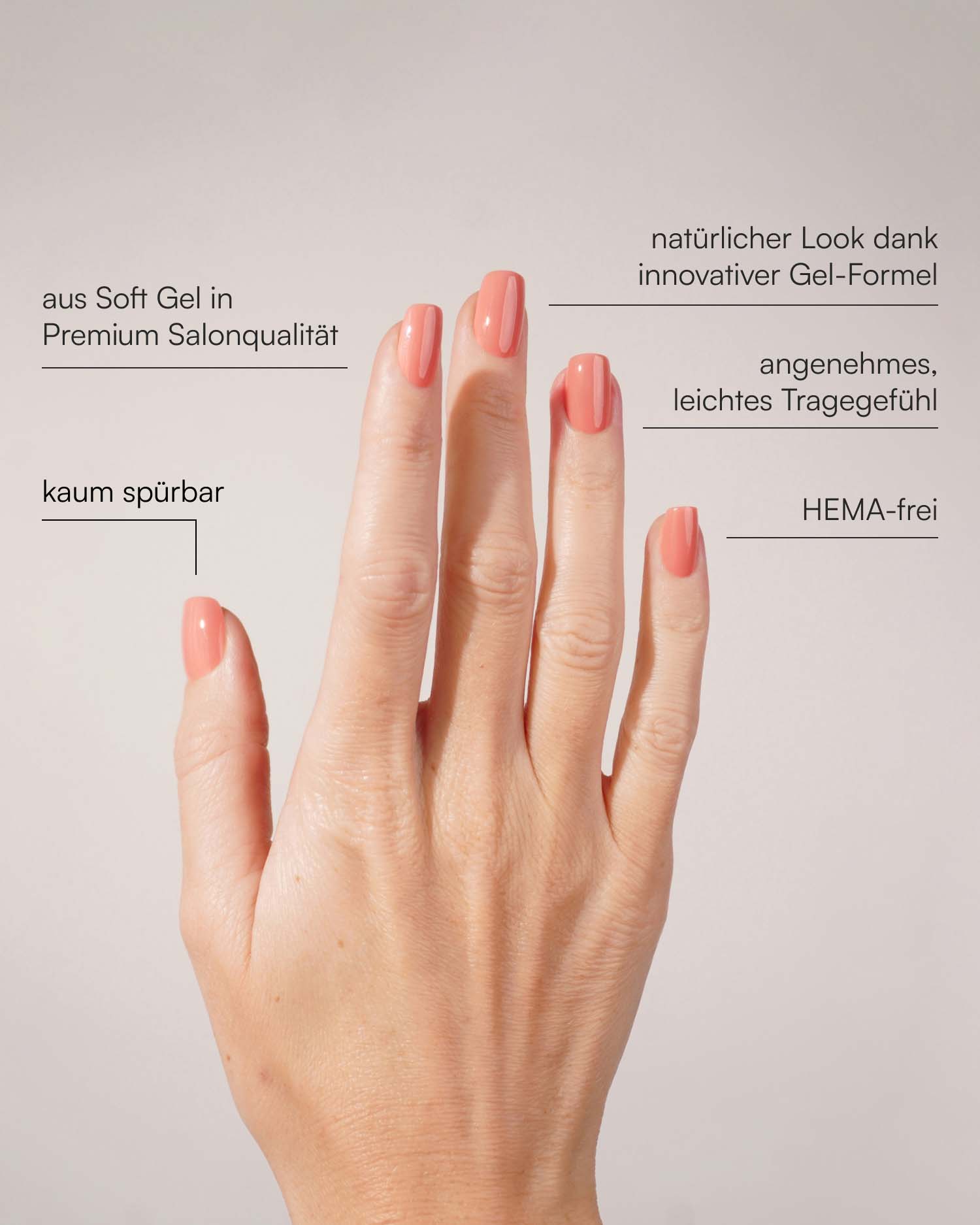 Peach Please Short Square Soft Gel Press Ons - Doonails US