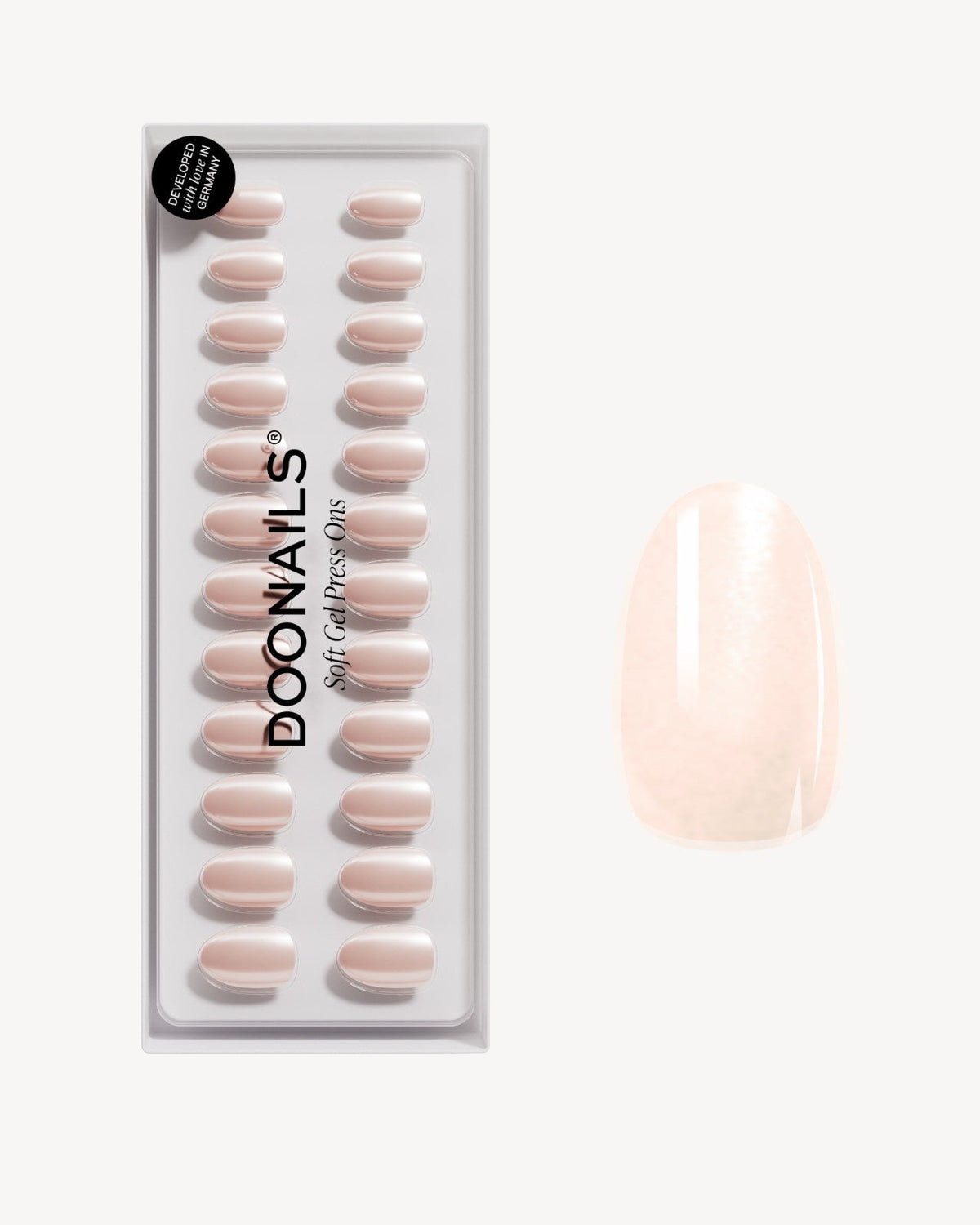 Prosecco Short Round Soft Gel Press Ons - Doonails US